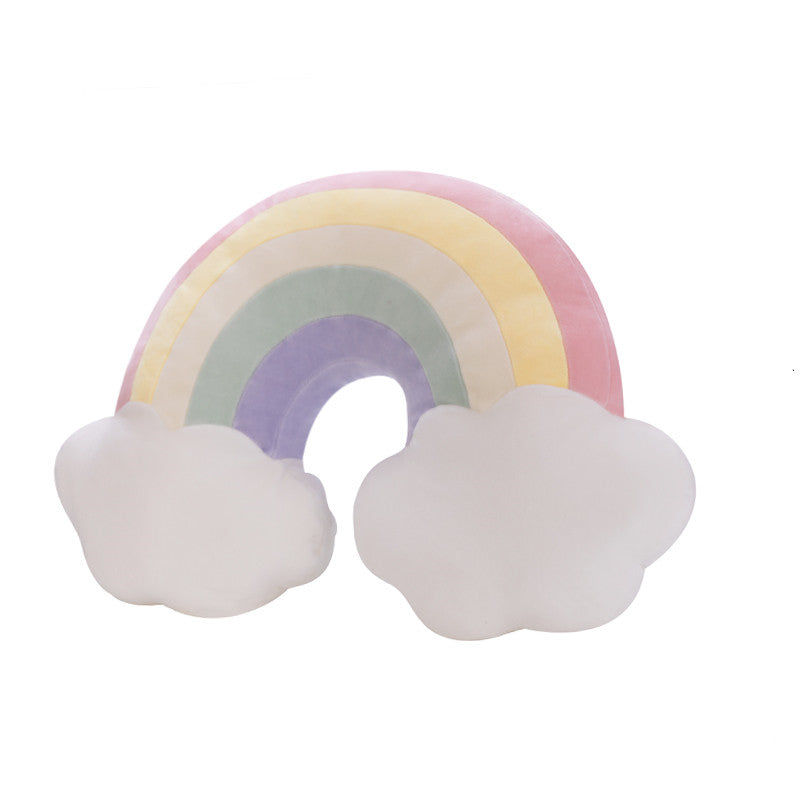 Girly Heart Rainbow Plush Pillow