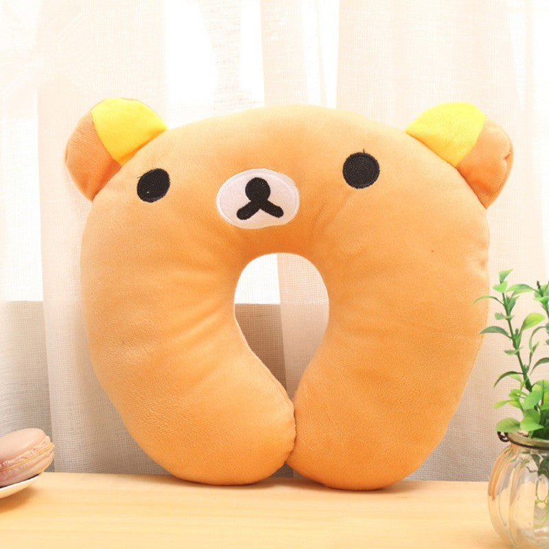U Shaped Cartoon Neck Plush Travel Pillow