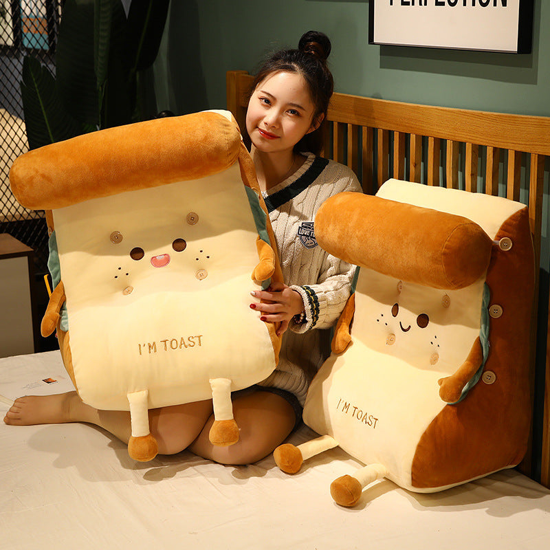 Toast Bread Bedside Cushion Back Pillow