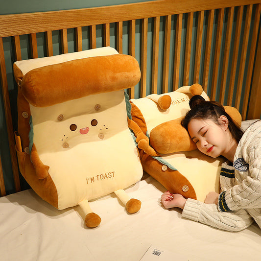 Toast Bread Bedside Cushion Back Pillow