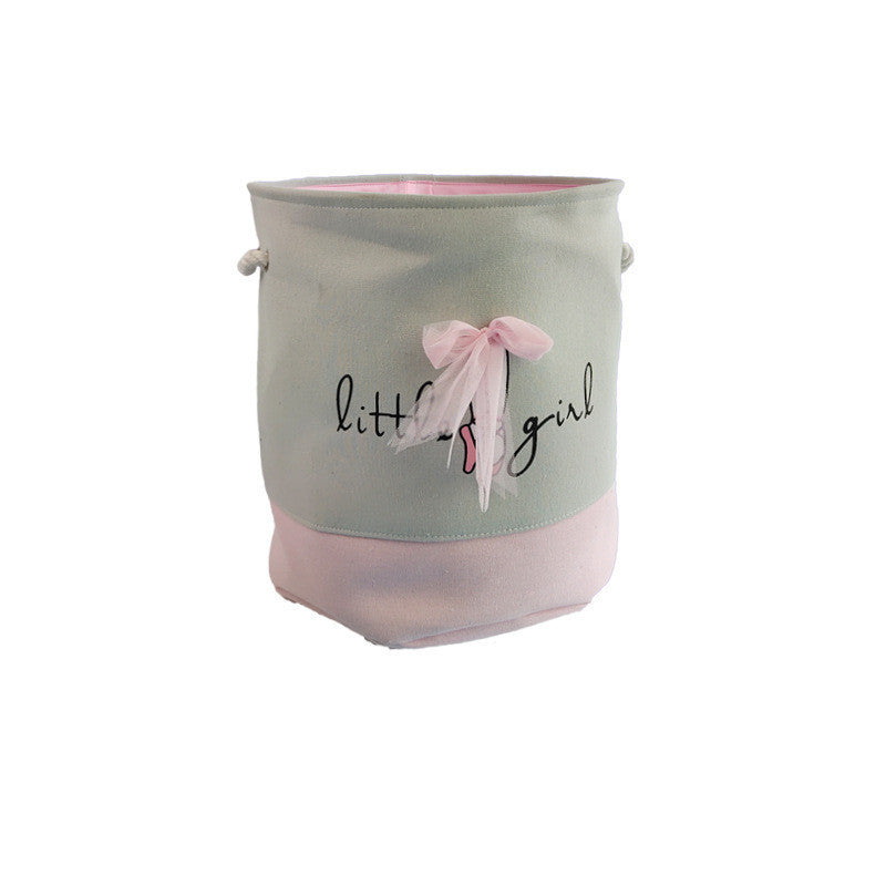 Foldable Cotton Linen Toy Storage Bucket