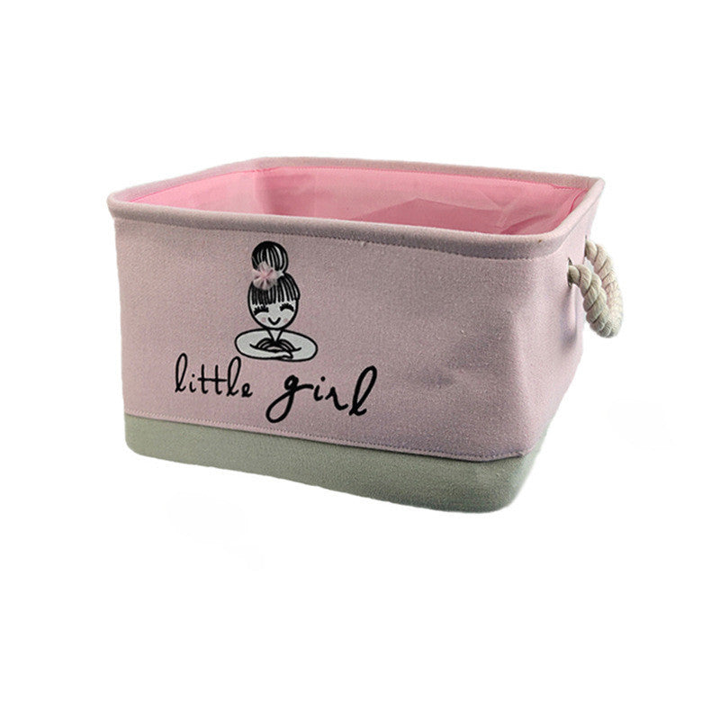 Foldable Cotton Linen Toy Storage Bucket