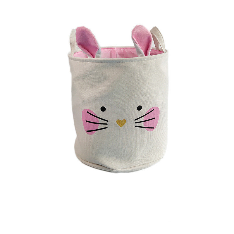 Foldable Cotton Linen Toy Storage Bucket