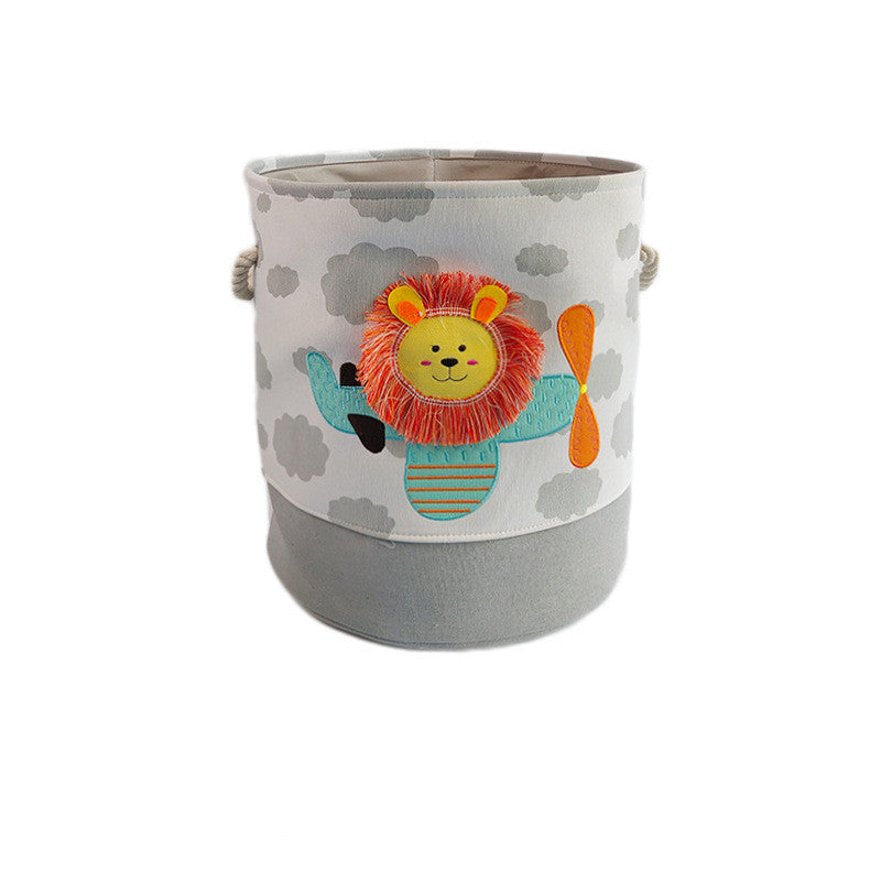 Foldable Cotton Linen Toy Storage Bucket