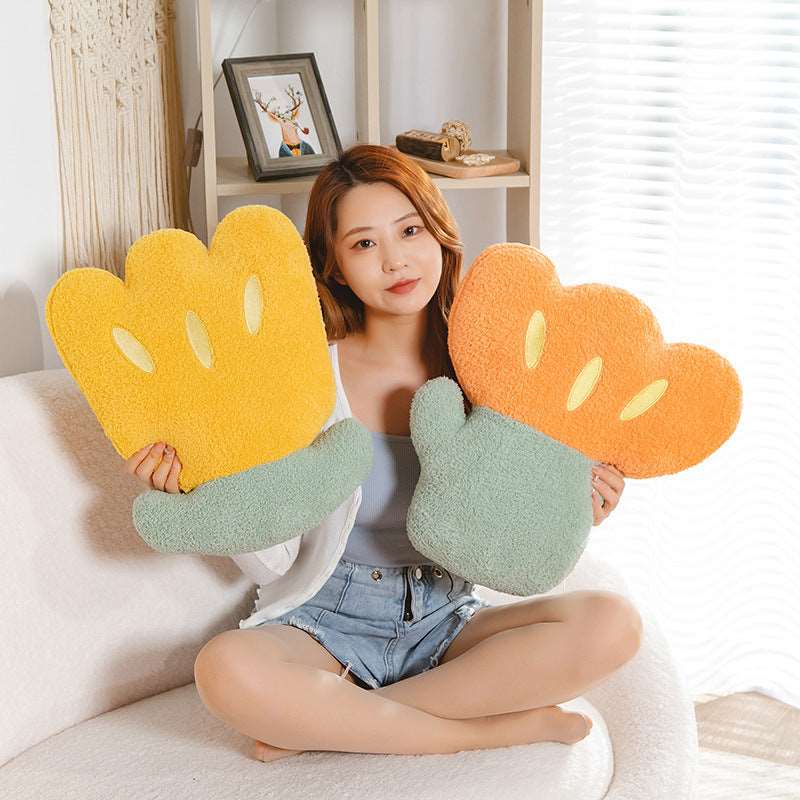 Simple Floral Cushion Sofa Girl Bedroom Pillow Teddy Plush Window Cushion Bedside Decoration