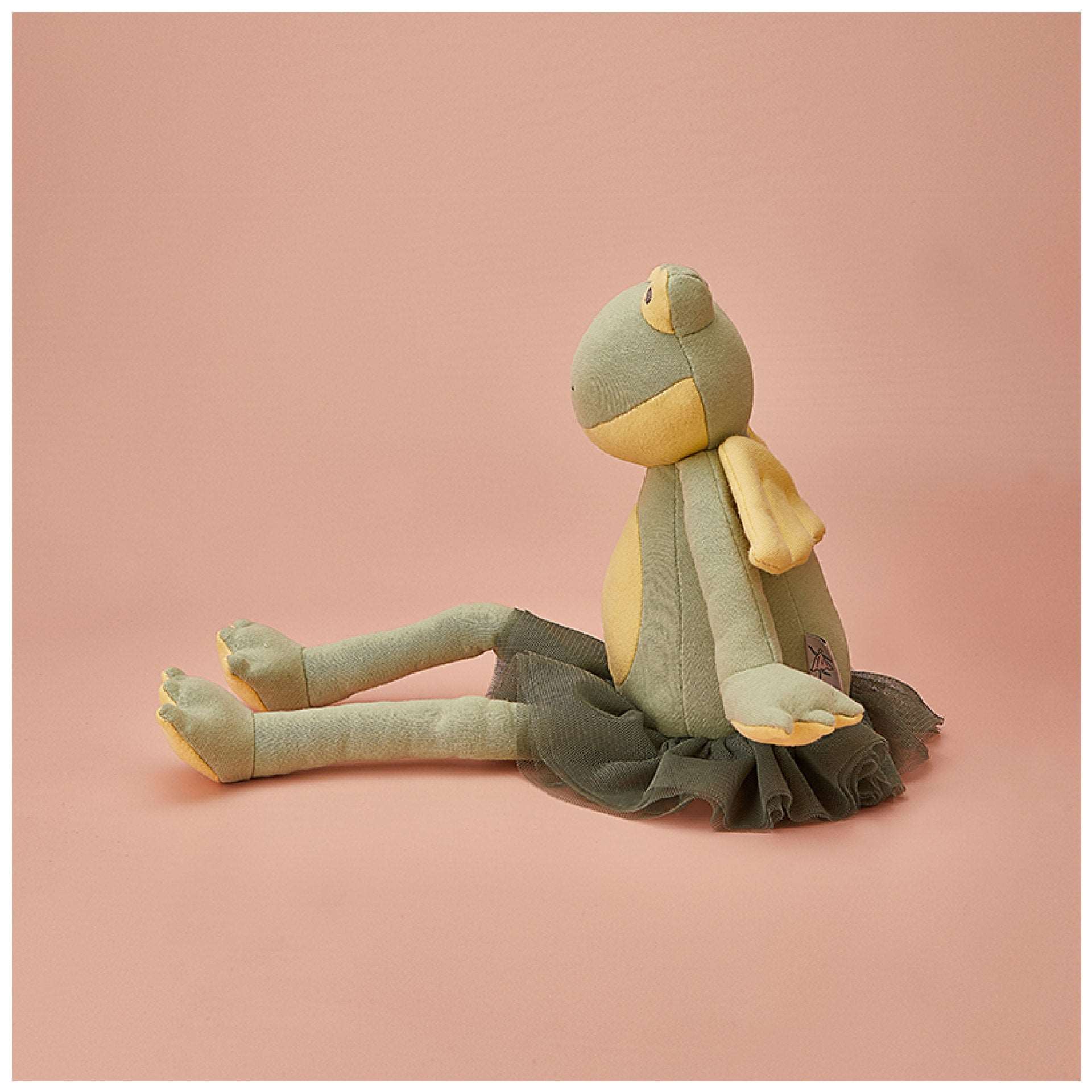 Green Frog Toy With Gauze Skirt Gift Baby Comforter Toys