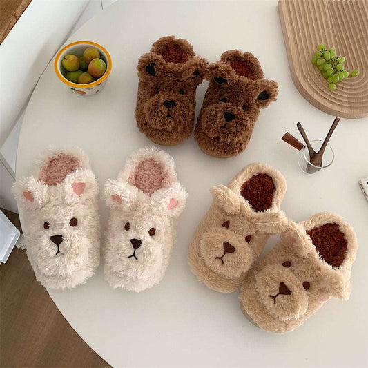 Cartoon Cute Head Cover Plush Slipper