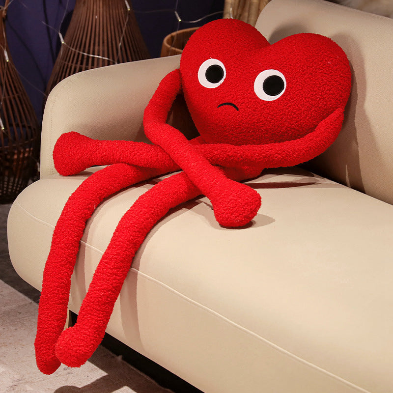Forever Together Long Legs Heart Cuddly Pillow