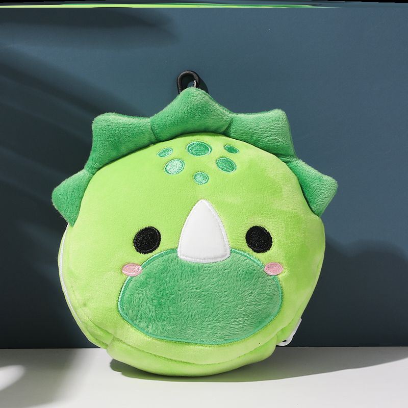 Relaxeazzz Plush Round Travel Pillow & Eye Mask Set