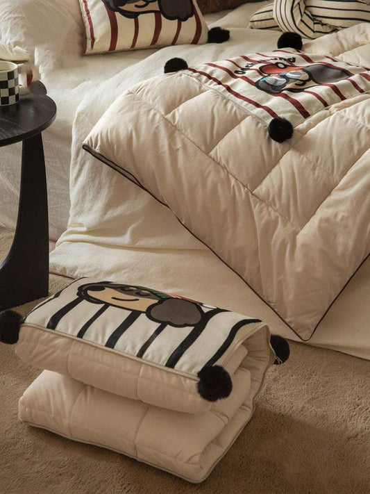 Happy Dachshund Pillow Quilt