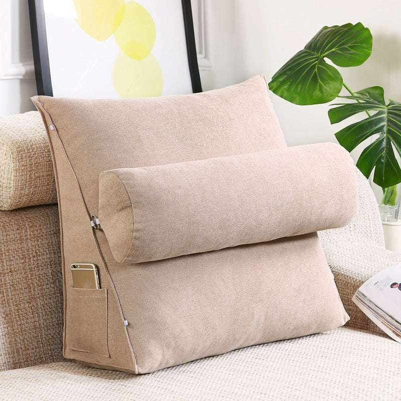 Large Velvet Triangle Backrest Cushion