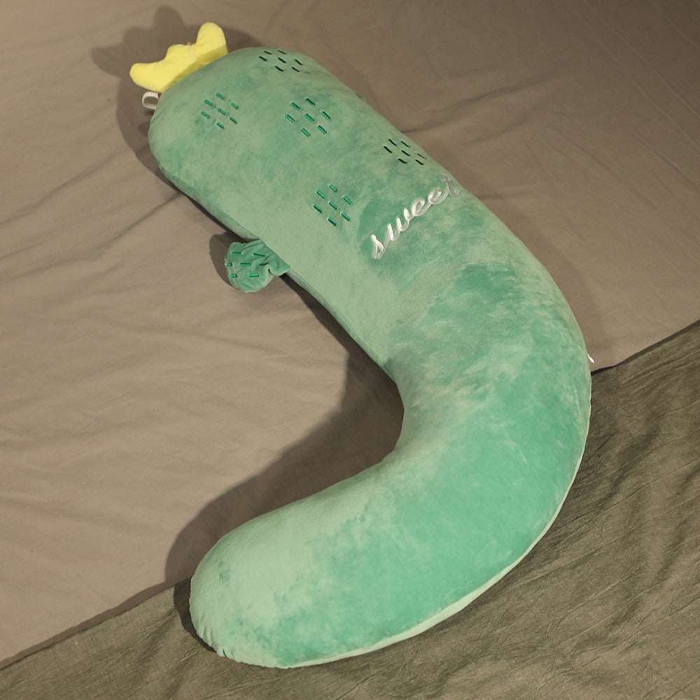 J-shaped pregnancy pillow