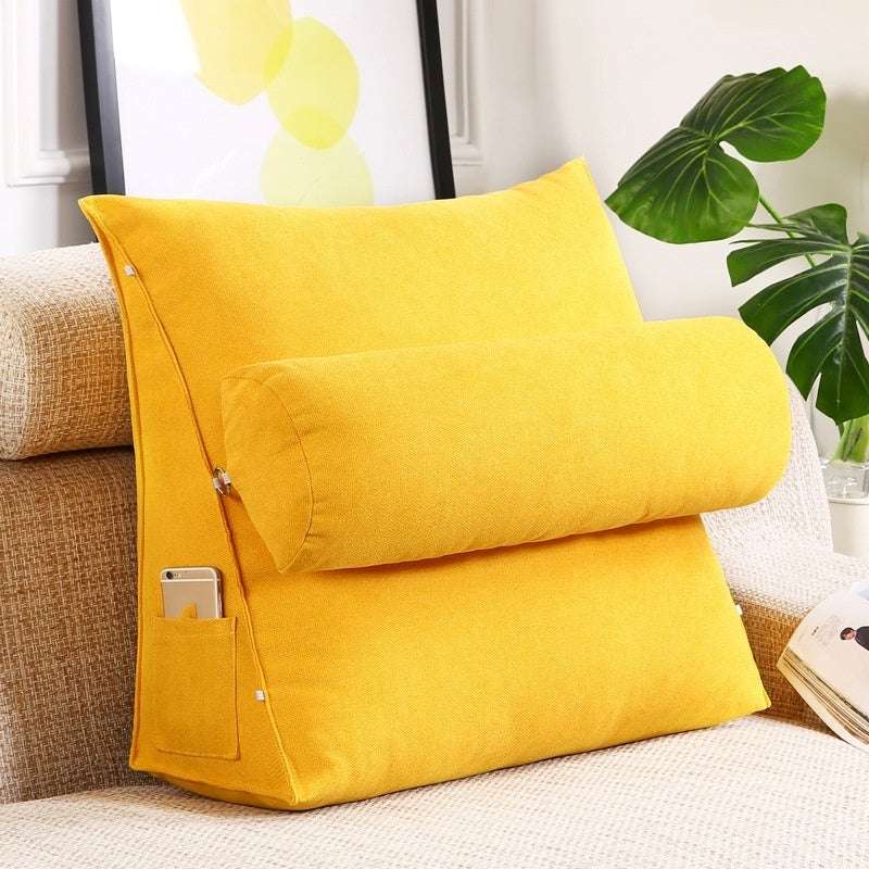 Large Velvet Triangle Backrest Cushion