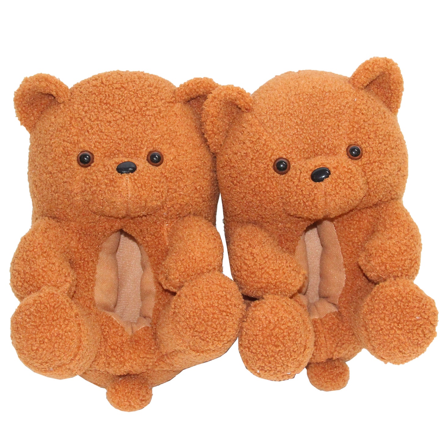 Furry Bear Plush Slippers