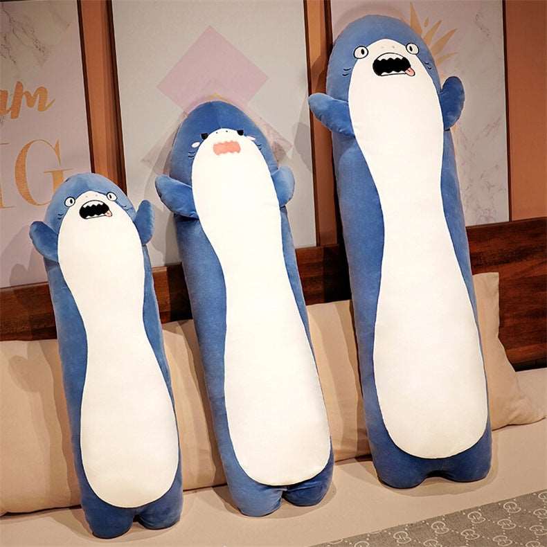Long Cuddly Angry Shocked Shark Plushie
