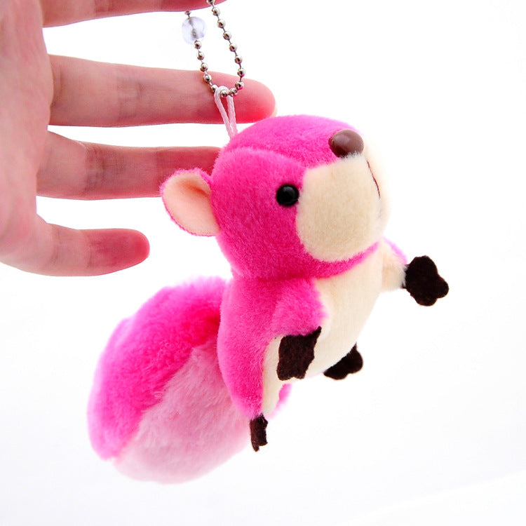 Plush Squirrel Bag Charm Keyring