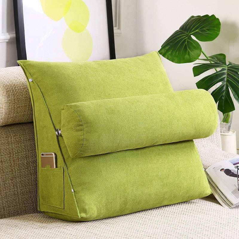 Large Velvet Triangle Backrest Cushion