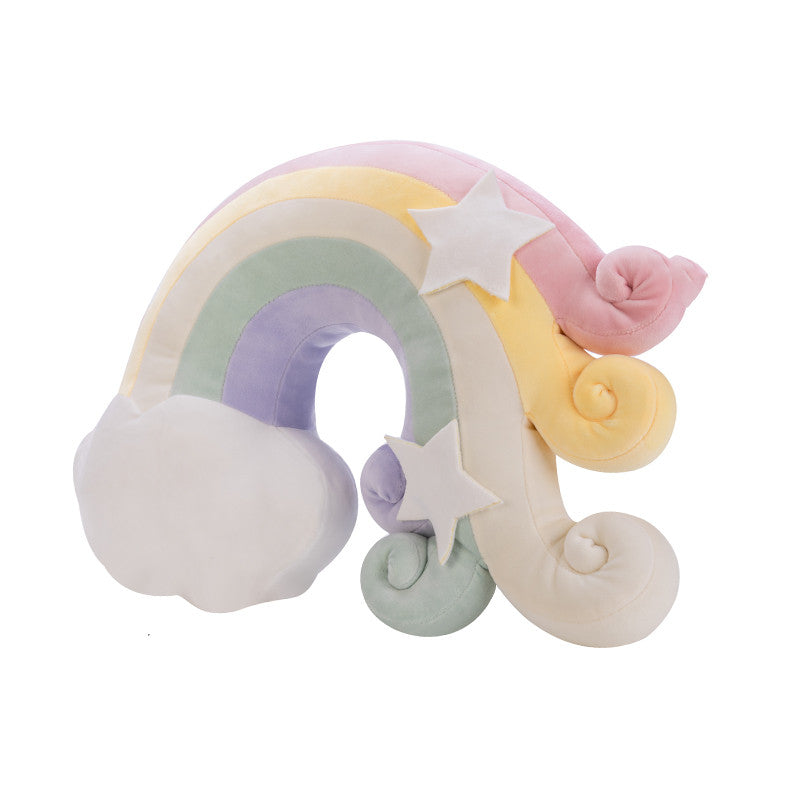 Girly Heart Rainbow Plush Pillow