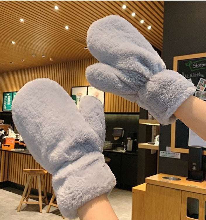 Bear Mittens Warm Plush Gloves