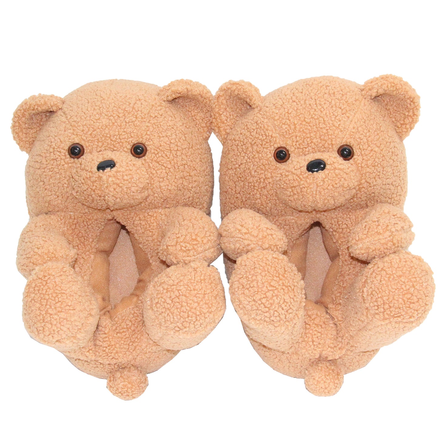 Furry Bear Plush Slippers