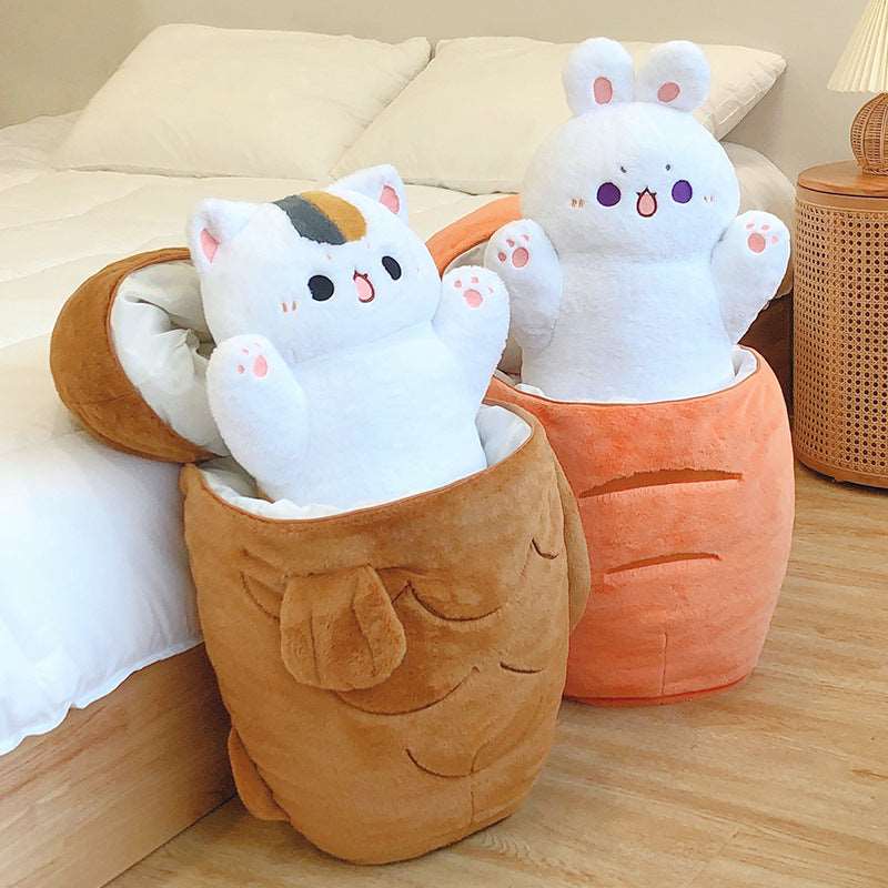 Large Taiyaki Bone Cat Plush Collection