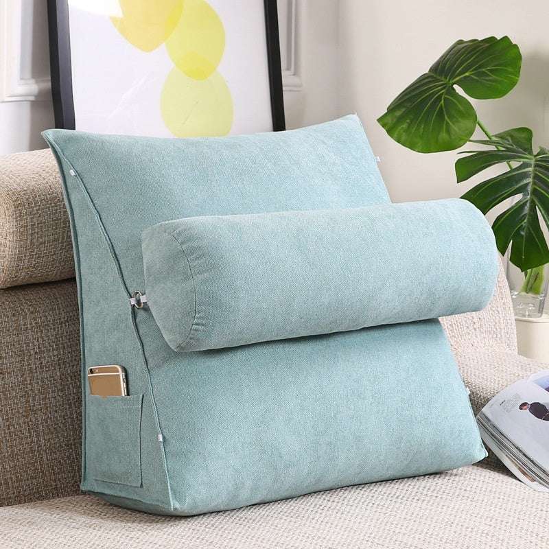 Large Velvet Triangle Backrest Cushion
