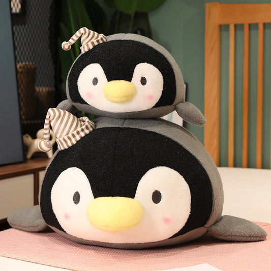 Penguin Plush Cute Aquarium Sleep With Face Down Plush With Hat
