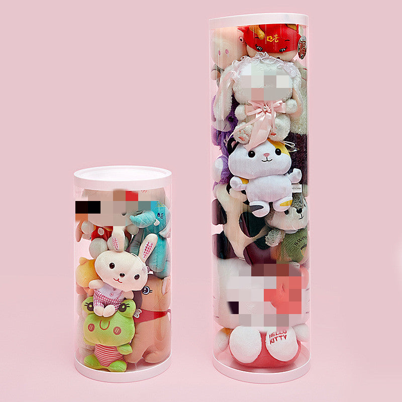 Plush Toy Transparent Cylindrical Storage Container