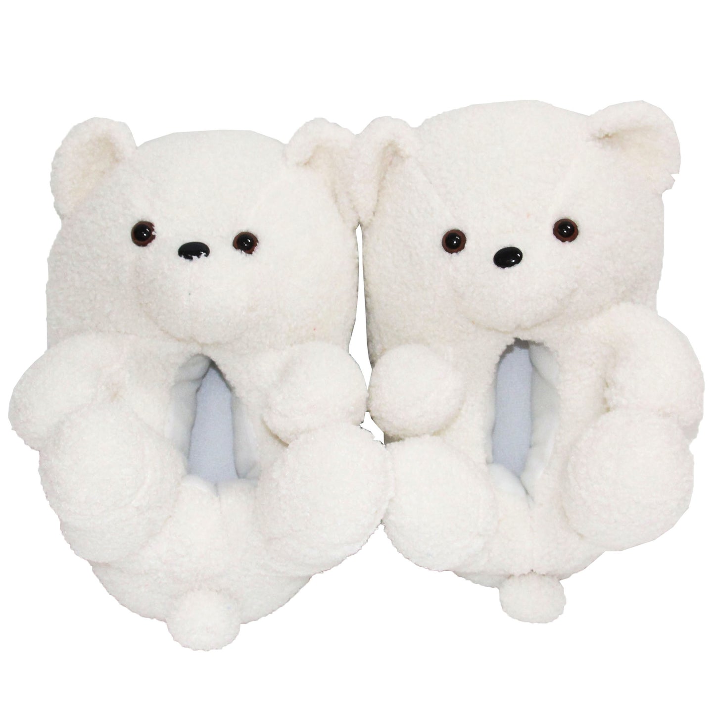 Furry Bear Plush Slippers