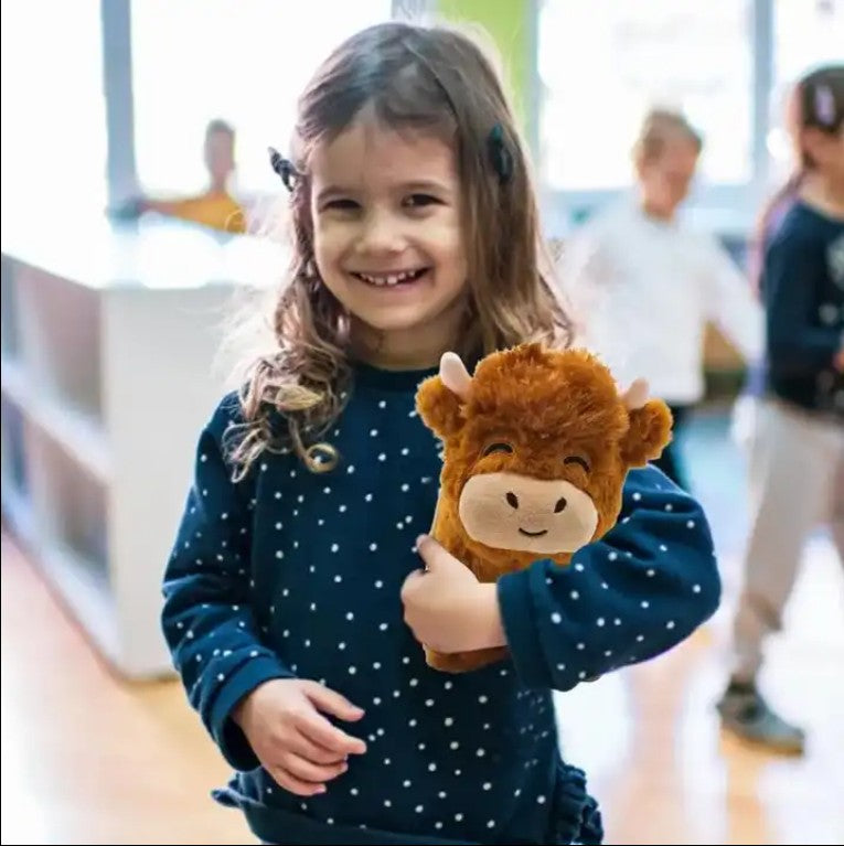 Brown Highland Cow Creative Plush Puppet
