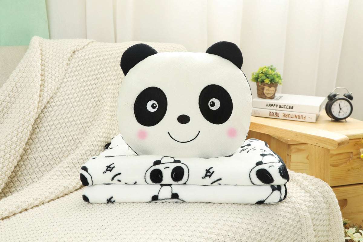 Panda Plush Blanket Pillow