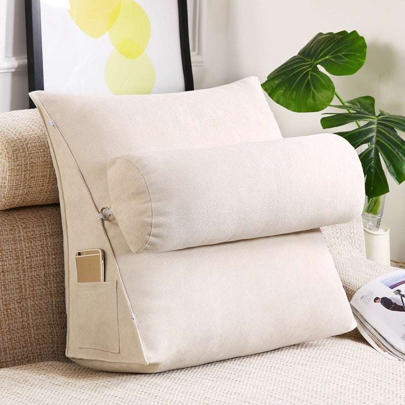 Large Velvet Triangle Backrest Cushion