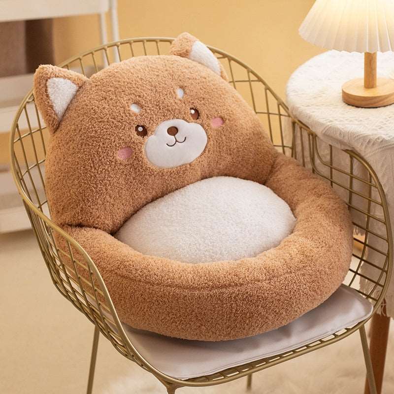 Shiba Inu Brown Cuddly Animal Plush Seat Cushion