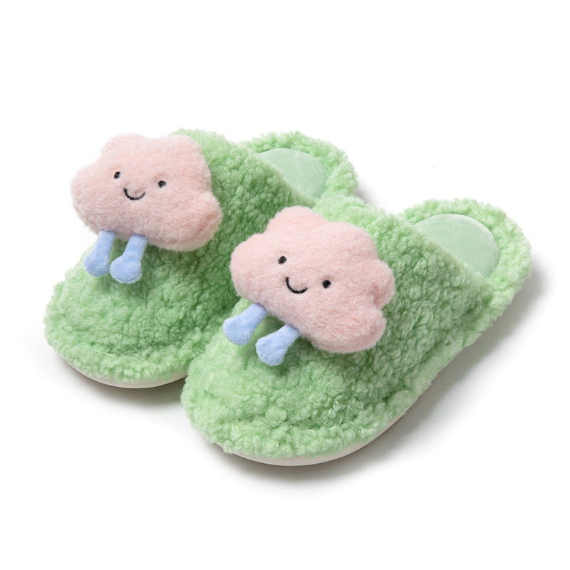 Cloud Baotou Cotton Plush Slippers