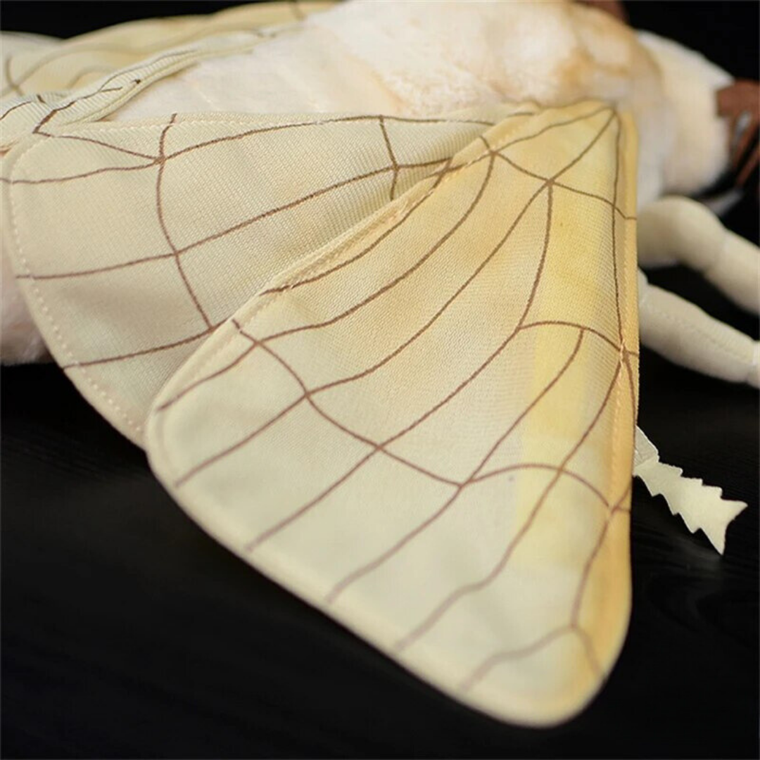 Rosy Maple Moth Plush Toy Realistic Silk Plush Moth