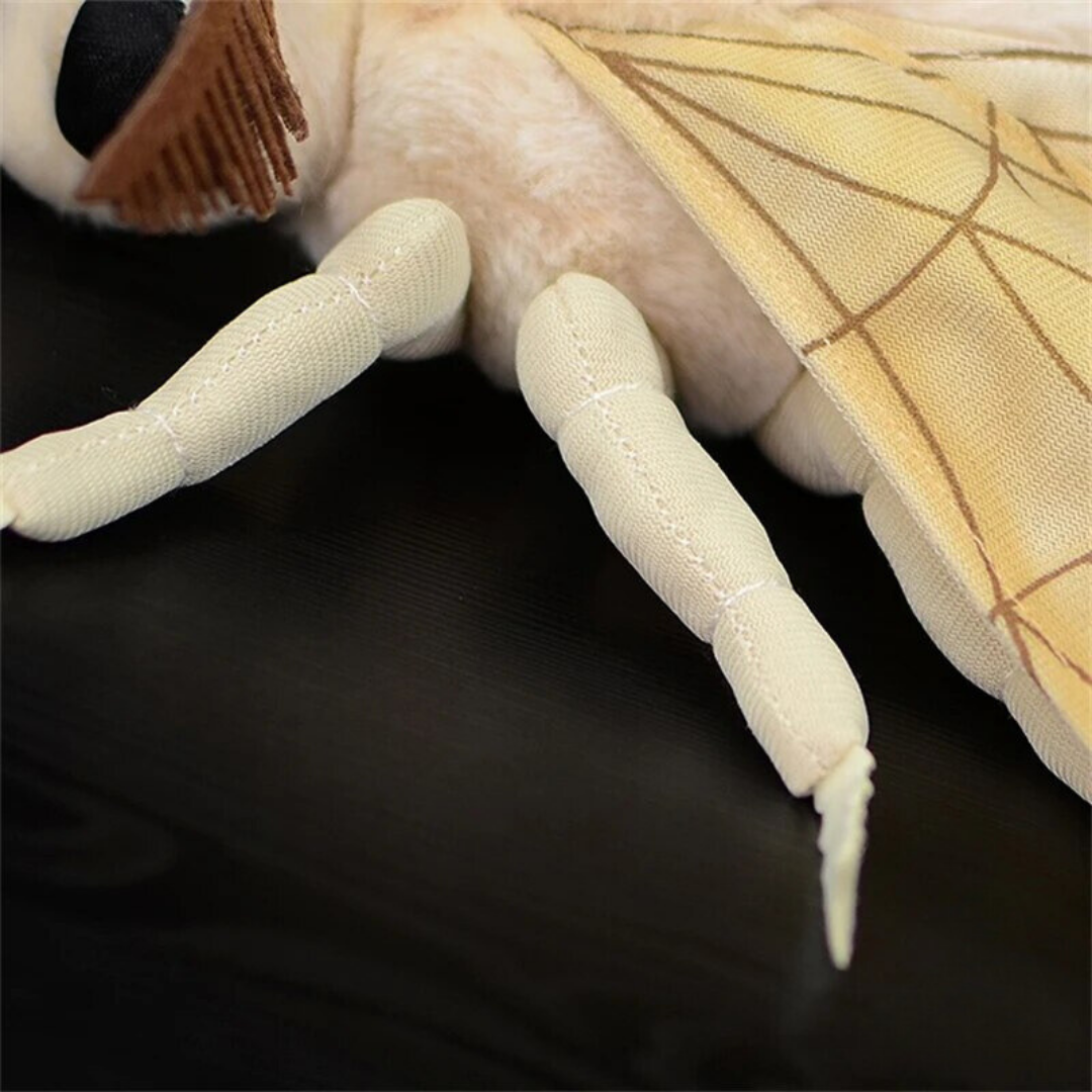 Rosy Maple Moth Plush Toy Realistic Silk Plush Moth