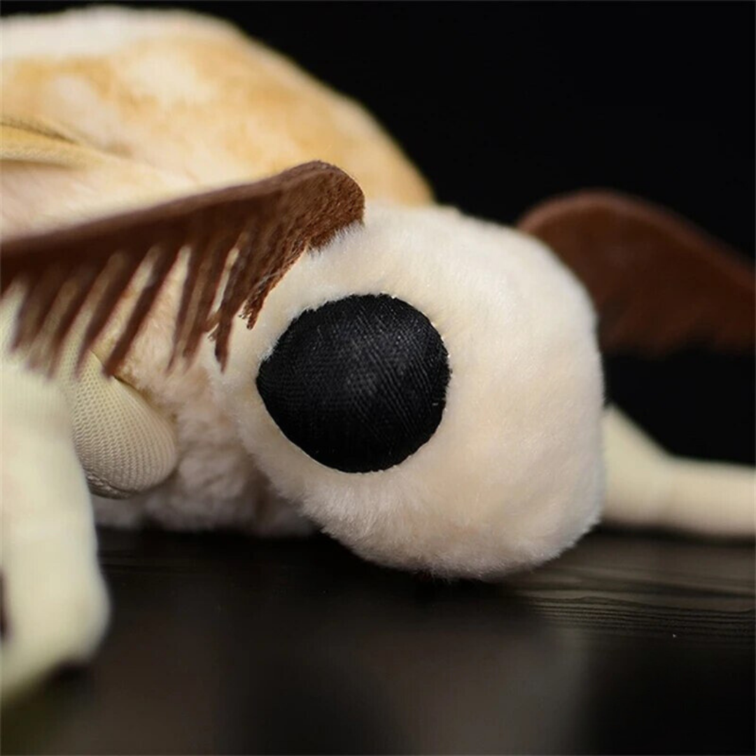 Rosy Maple Moth Plush Toy Realistic Silk Plush Moth