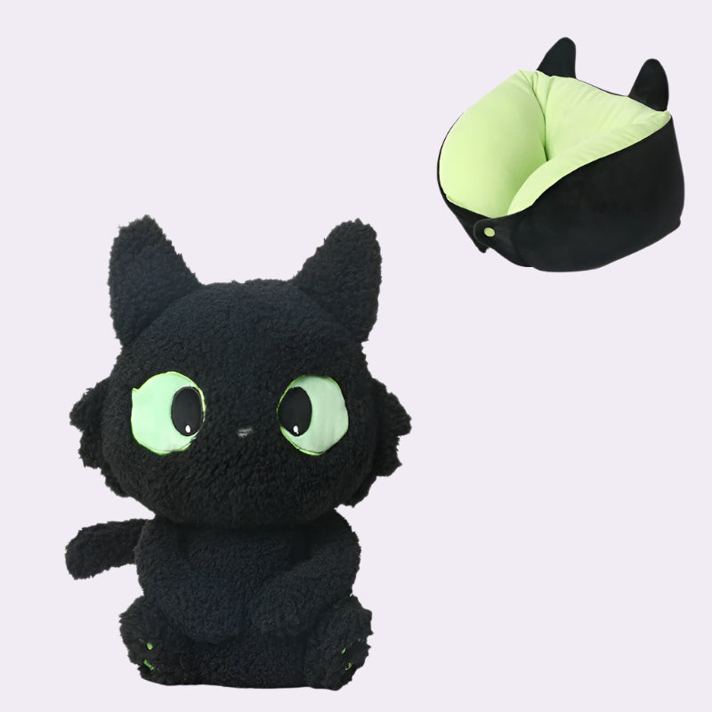 Black Cat Travel Pillow