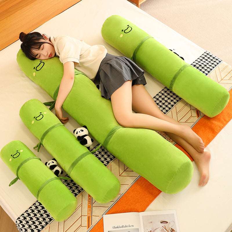 bamboo pipe panda pillow, panda pillow, cute panda cushion