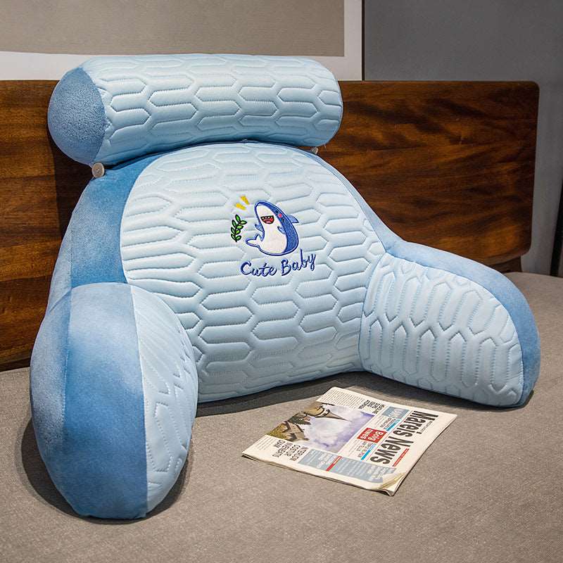 Summer Breathable Latex Ice Silk Cartoon Lumbar Support Pillow