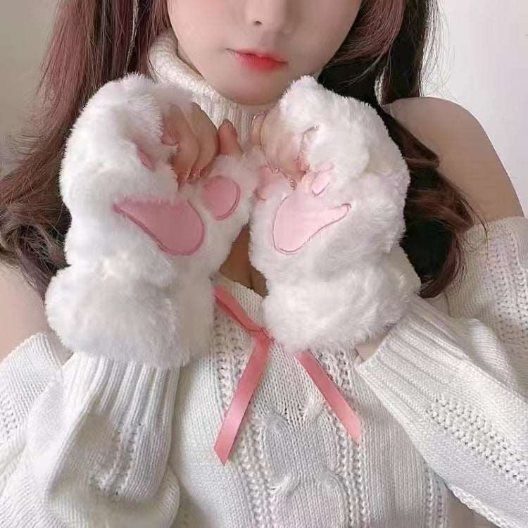 Bear Mittens Warm Plush Gloves