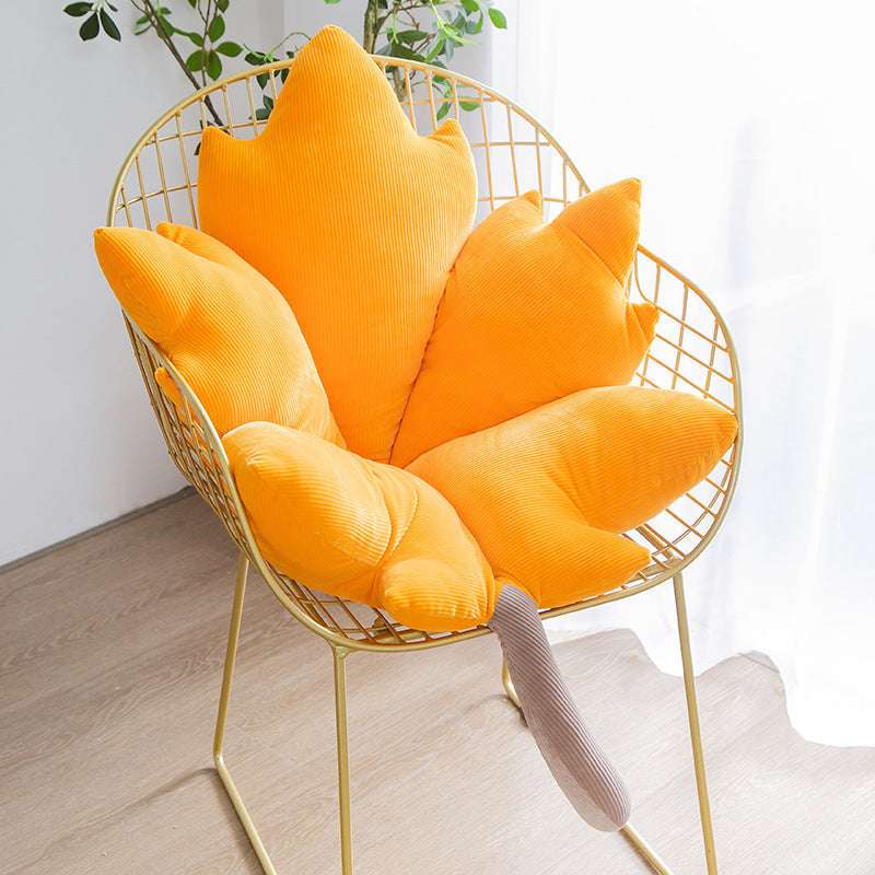 Tatami Cushion Maple Leaf Plush Pillow