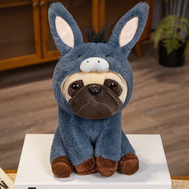 French Bulldog Cosplay Wrinkled Plush Doll