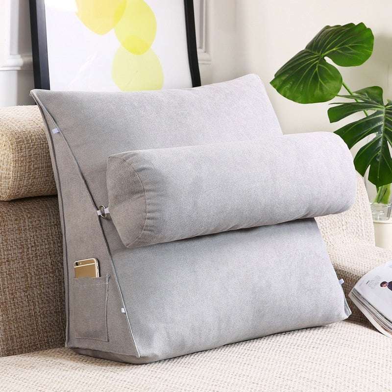 Large Velvet Triangle Backrest Cushion