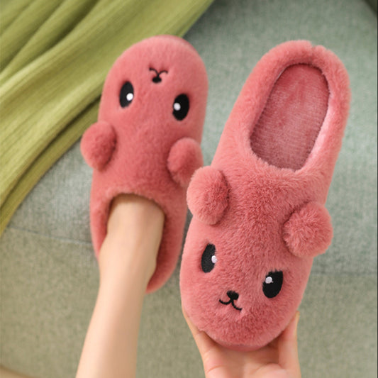 Cute Cotton Furry Plush Slippers