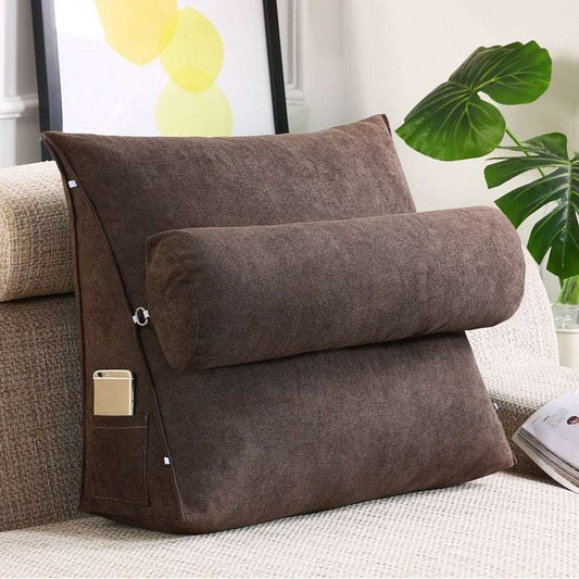 Large Velvet Triangle Backrest Cushion