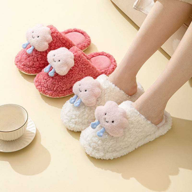 Cloud Baotou Cotton Plush Slippers
