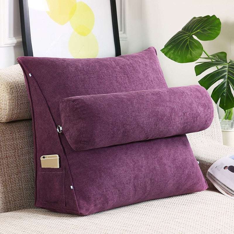 Large Velvet Triangle Backrest Cushion