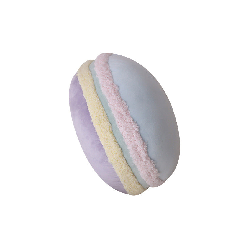 Fluffy Macaron Throw Pillow