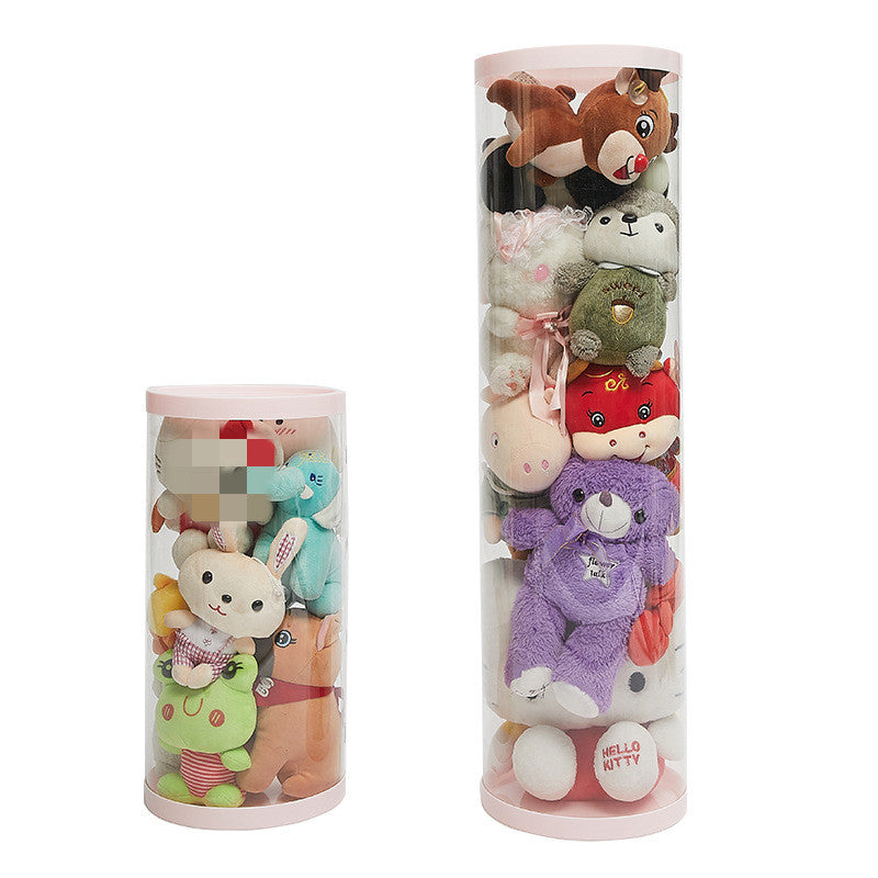 Plush Toy Transparent Cylindrical Storage Container